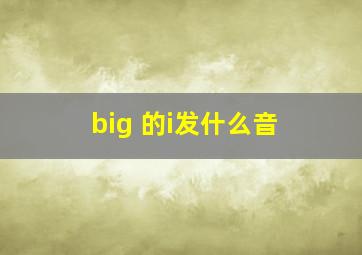 big 的i发什么音